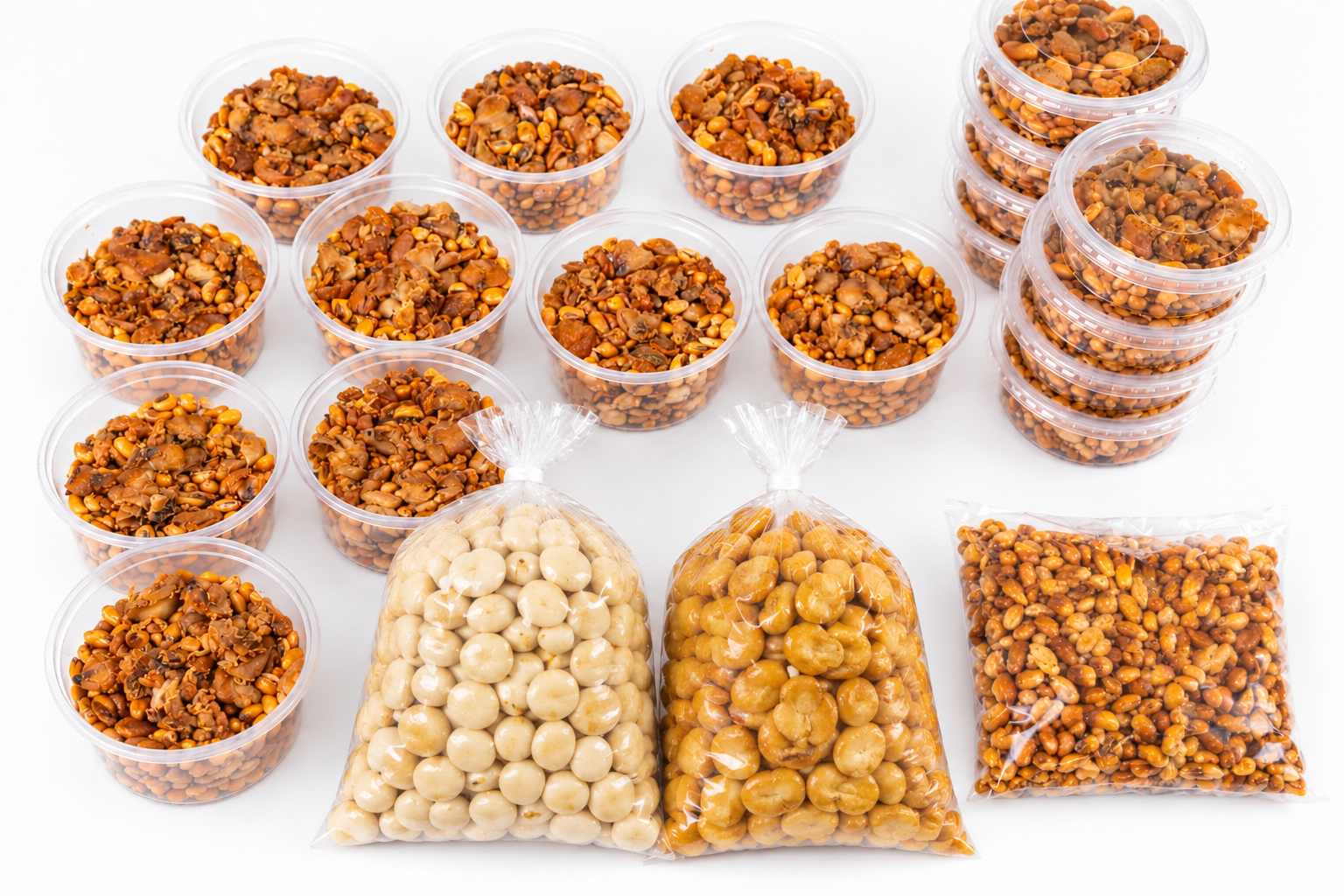 🥜 ¡Chochos, Habas Fritas y Tostado! 😋 Cada fundita a solo $1,25