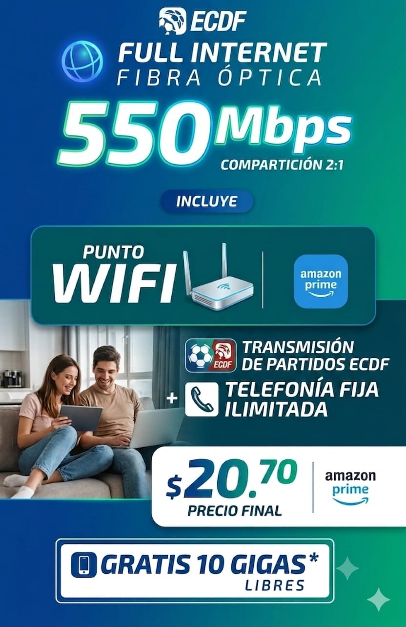 El mejor Internet full fibra óptica