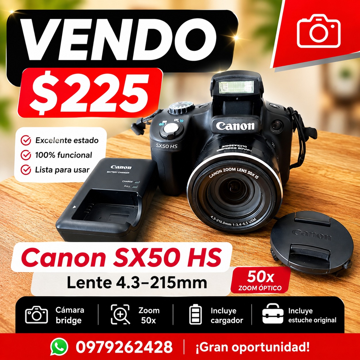 Cama Fotográfica Canon SX50 HS